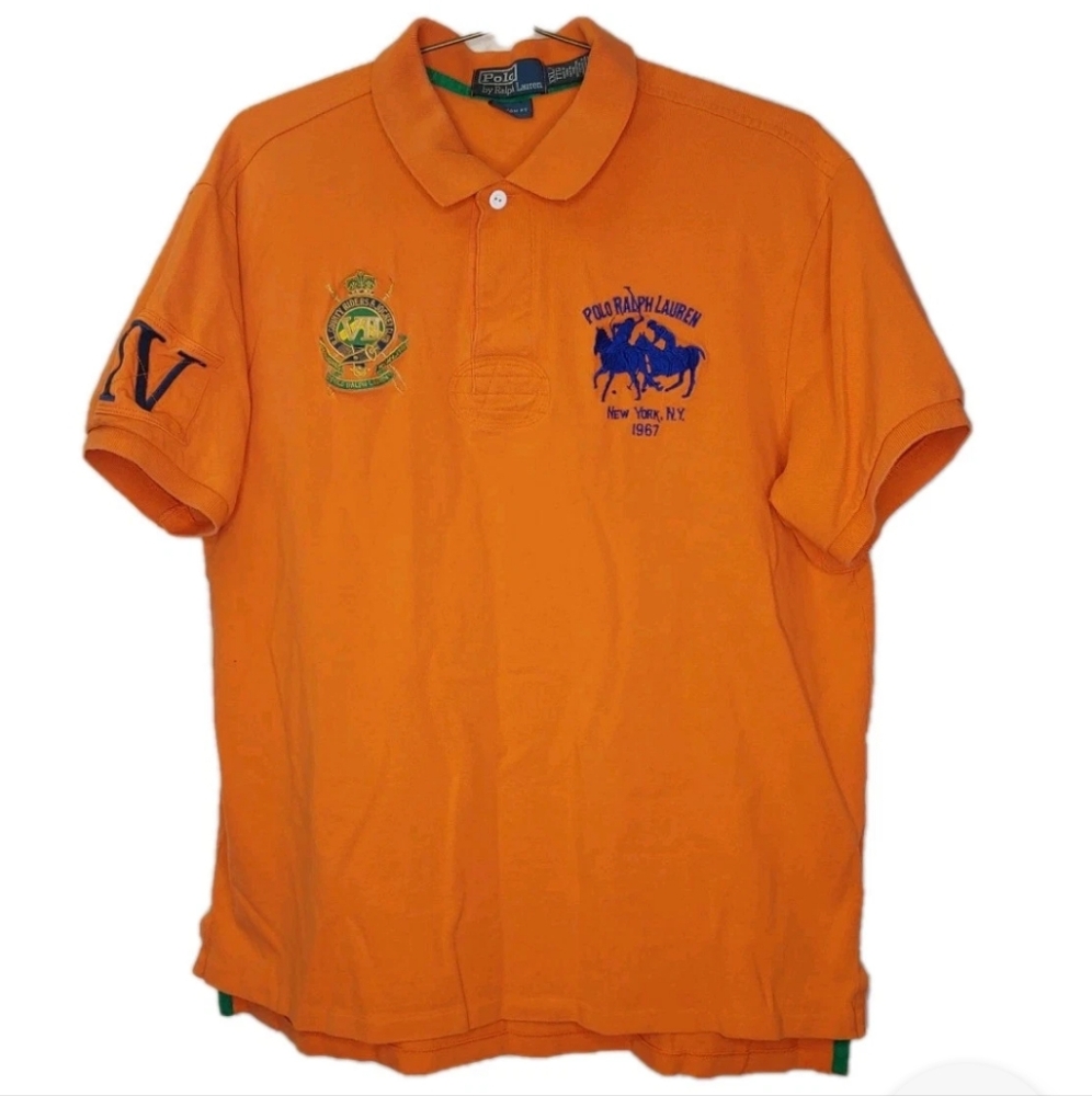 Polo Ralph Lauren Rugby Polo Shirt XXL Country Riders Jockey Club Crest Patch
